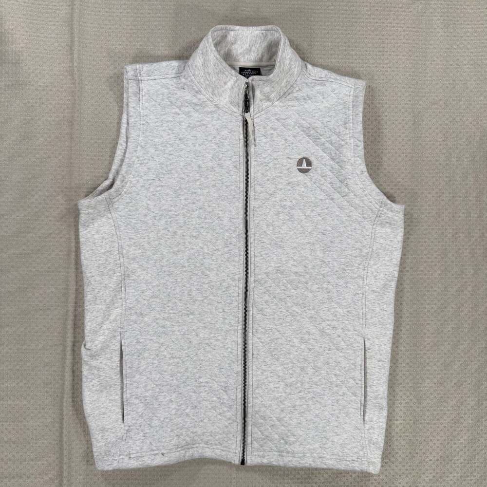 Charles River Apparel Men's Quilted Full-Zip Vest, Heather light Grey